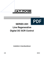 Series 20H Line Regenerative Digital DC SCR Control: Installation & Operating Manual