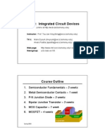 EE130: Integrated Circuit Devices: Course Outline