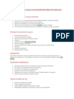 Indicaciones para Los Mantenedores de Espacio