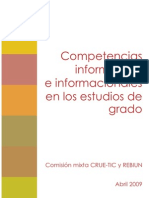 Competencias Informáticas e Informacionales (REBIUN/CRUE-TIC)