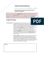 Treatment of Abnormal Behavior