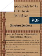 The Complete Guide To The TOEFL Guide PBT Edition Structure Section 1