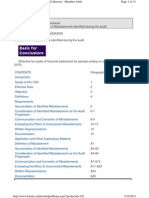 CAS 450 Evaluation of Misstatements