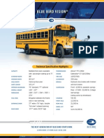 Blue Bird Vision School Bus Specification Sheet (Cat Engine)