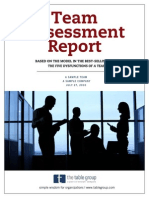 Sample Team Assessment Report