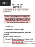 Tema 4 - Competencia Monopolistica