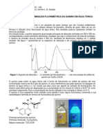 2014 - AULA PRÁTICA 3 - Licenciatura Química - DETERMINAÇÃO FLUORIMÉTRICA Quinino