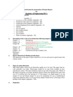 Bachelor of Engineering/MCA: Suggested Format For Preparation of Project Report For 1. Arrangement of Contents