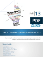 Top 10 Customer Experience Trends For 2013