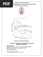 Transporte y Deposicion de Metales Preciosos en Depositos Epitermales