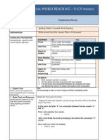 Card 19 Template For Reading V CV Multisyllabic Words