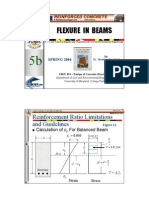 Flexure in Beams: Reinforcement Ratio Limitations and Guidelines