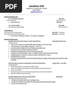 Teaching Resume