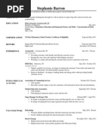 Student Teaching Resume Weebly