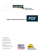 Sample Contractor Financial Statement by Stambaugh Ness