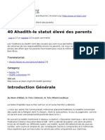 40 Ahadith-Le Statut Élevé Des Parents