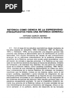 Antonio García Berrio - Retórica Como Ciencia de La Expresividad