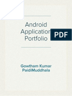 Android Application Portfolio by Gowtham Kumar