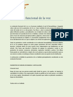 Evaluación Funcional de La Voz