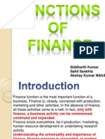 Functions of FinANCE