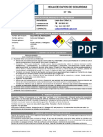 Hoja de Datos de Seguridad de Productos Quimicos