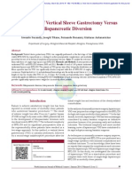 Comparison of Vertical Sleeve Gastrectomy Versus Biliopancreatic Diversion