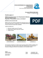 Position Paper Of: Fédération Européenne de La Manutention Product Group