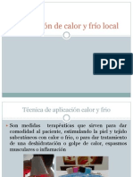 Aplicación de Calor y Frío Local