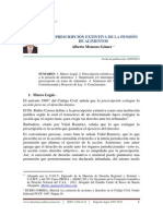 Prescripcion Extintiva de La Pension de Alimentos