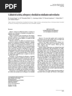 Calidad de La Dieta Estudio de Investigación