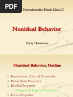 Nonideal Behavior: ITK-234 Termodinamika Teknik Kimia II