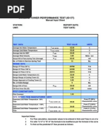 Cooling Tower Performance Test (Id CT) : Manual Input Sheet