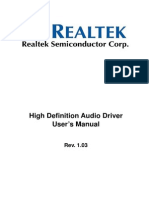 Realtek HDA Audio User Manual 1