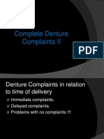 Complete Denture Complaints II