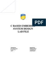 C Based Embedded System Design Lab File