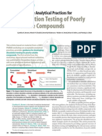 Dissolution Testing of Poorly Soluble Compoundsolution Testing