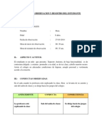 Registros de Conductas de Estudiantes Con Tea