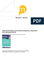 Public Sector Reforms and Financial Transparency: Experiences From Indonesian Districts