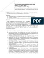 Pefe Pauta de Evaluacion Fonoaudiologica para Ninos Escolares Entre 7 y 12 Anos