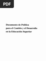 Unesco - Documento de Politica para El Cambio Y El Desarrollo en La Educacion Superior