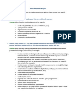 Recruitment Strategies Matrix