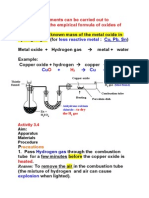 Chemistry Activity 3.4 CuO