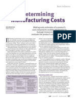 CEP - Determining Manufacturing Cost