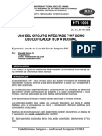 Uso Del Circuito Integrado 7447 Como Decodificador BCD A Decimal