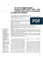 Fraction of The Peripheral Blood Concentration of CD56 /CD16 /CD3 Cells in Total Natural Killer Cells As An Indication of Fertility and Infertility