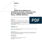 La Question de La Tolerance PDF