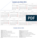 Calendario 2014 Chile - Días Festivos - Feriados 2014