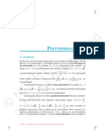 © Ncert Not To Be Republished: Olynomials