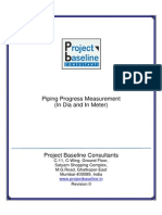 Piping-Progress-Measurement - (In Dia and in Meter)