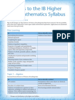 Higher Level Syllabus